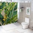 thumbnail image 7 of Fenyluxe Banana Plant Leaves Flower Shower Curtain Set with Hooks Polyester Fiber Waterproof Bathroom Curtain Various Sizes Easy to Install High Definition Digital Printing Easy Care 60"x72, 7 of 7