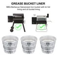 thumbnail image 4 of MIANGASTORE Drip Grease Bucket Portable BBQ Grease Drip Container with 10pcs Foil Liners, 4 of 9