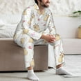 thumbnail image 5 of Mens Pajamas Set, Smile Cute French Bulldog Button Down Long Sleeve Loungewear Sleepwear Pjs sets for Men, 5 of 5