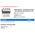 thumbnail image 2 of Intake Manifold - Compatible with 2007 - 2012 Mercedes-Benz GL450 4.7L V8 2008 2009 2010 2011, 2 of 2
