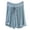 Light blue, variant on Women's Plus Size Pajama Shorts Ruffle Hem Sleep Lounge Pj Shorts | Drawstring Elastic Waist ,Stretchy,Comfortable,Home Living,Sleepwear