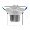 thumbnail image 3 of 7*3W Dimmable LED Ceiling Light Cool White LED Ceiling Recessed Spotlight Downlight Cool White 100-245V, 3 of 9