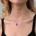 thumbnail image 4 of Gem Stone King 14K White Gold Purple Amethyst and White Diamond Pendant Necklace for Women (4.02 Cttw, Oval 12X10MM, Gemstone Birthstone, with 18 inch Chain), 4 of 4