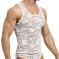 thumbnail image 4 of Hfnxid Men's Boxer Briefs,Men's Solid Color Sexy Tight Fitting Sleeveless Lingerie Tops, 4 of 6