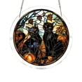 thumbnail image 3 of Halloween Acrylic Puzzle Suncatcher with Multiple Seasonal Patterns for Window Hanging Home Decor Holiday Gift, 7.4x7.4 Inches, 3 of 9