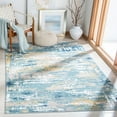 thumbnail image 2 of SAFAVIEH Skyler Talisha Abstract Area Rug, Teal/Gold, 5' x 5' Square, 2 of 8