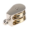 thumbnail image 1 of S SERENABLE Fixed Eye Pulley Sheave Rigging Hoist Rope Hanging Lifting Double Wheel 13mm, 1 of 7