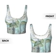 thumbnail image 6 of Goofa Vintage Rose1 Printed Sports Bras for Women, High Impact Running Bra Workout Crop Tank Tops Longline Sports Bra Push up-Large, 6 of 9