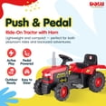 thumbnail image 2 of DOLU Pedal Tractor Ride On Toy, Durable Outdoor Car for Kids Ages 3 and Up, Red, 2 of 8