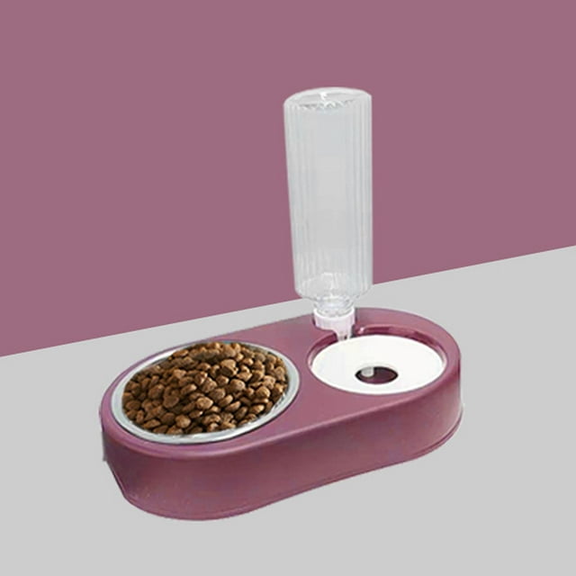 de tazones de agua y comida dispensador automático de agua Tazón de material acero inoxidable de alimentación para mascotas para - Rosa Yinane Bebederos para gatos