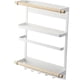 thumbnail image 2 of Estante magnético para refrigerador de cocina, estante colgante de hierro Simple, estante de almacenamiento de pared lateral con soporte para papel de cocina, grande, blanco, 2 of 8