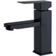 thumbnail image 1 of ZHAOCHENG Grifo de baño ZTFORUS de acero inoxidable negro con manija cuadrada, mezclador de lavabo, agua fría y caliente, grifo de lavado de manos desmontable., 1 of 5