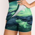thumbnail image 2 of Aurora Starry Sky Women's High Short Skirt, High Waisted Mini Skirt with One Side Pocket, 2 of 5