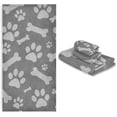 thumbnail image 6 of Coolnut Gray Paws Bath Towels Soft Absorbent Bath Towels Bath Towel Set of 3 for Home Hotel Bathroom Decor, 6 of 6