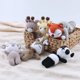 thumbnail image 2 of 7 Styles 5Inch Cute Handwoven Stuffed Animal Toys Cartoon Crochet Elephant Fox Deer Panda Toy Kids Sleeping Doll Home Decoration, 2 of 5