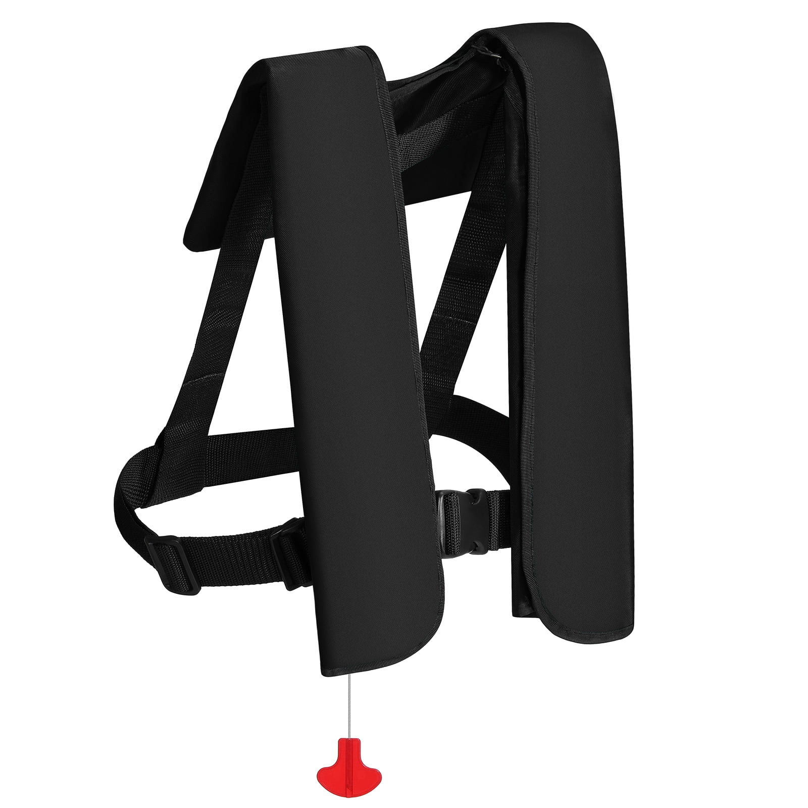 Gotgelif Automatic Inflatable PFD Survival Buoyancy Life Vest for Boating/Fishing/Sailing/Kayaking, Black (Max Waist Size: 50'')