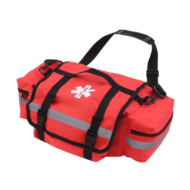 Bolsa de almacenamiento de primeros auxilios vacía con divisor extraíble, organizador de medicamentos, médica rojo