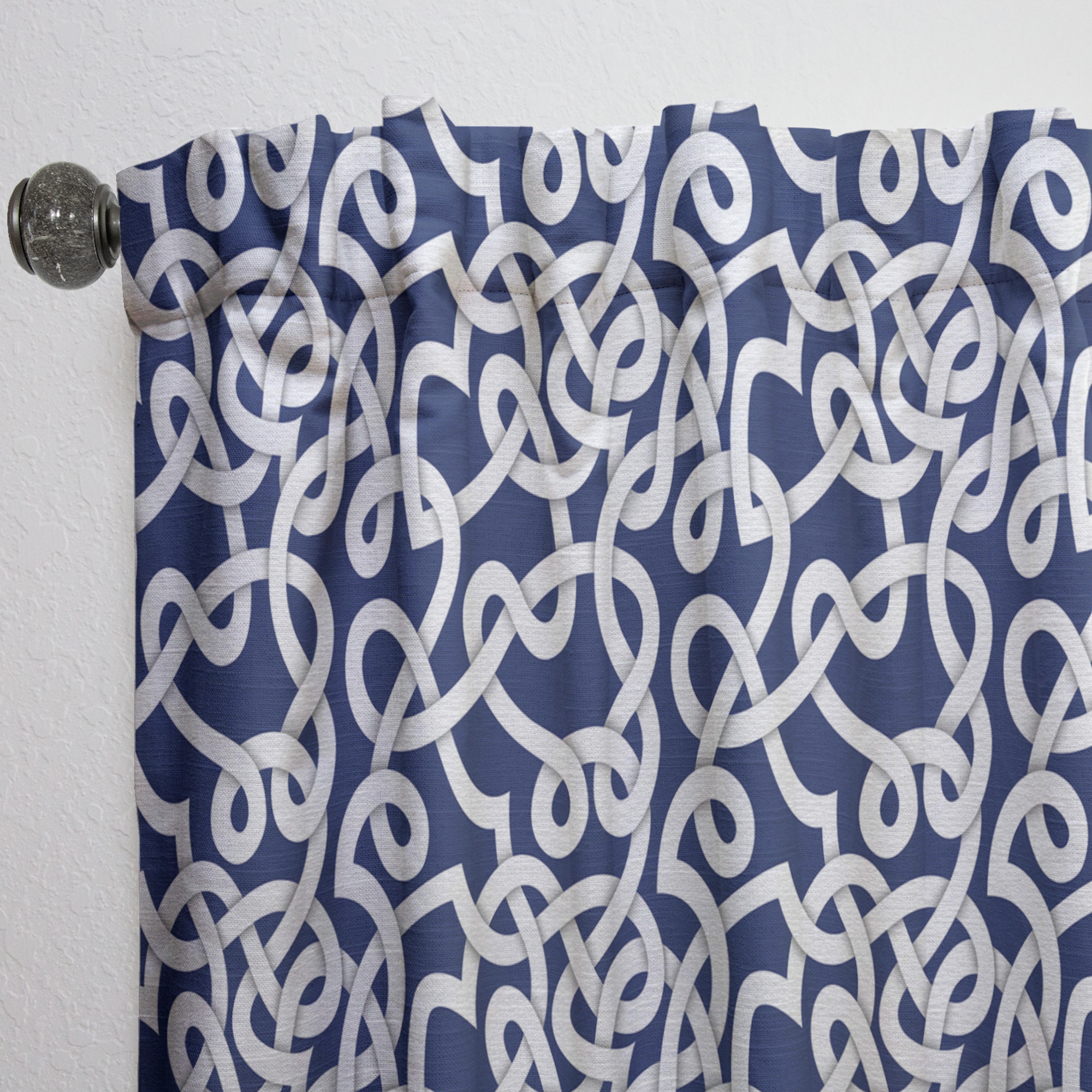 Designart 'Scandinavian Pattern XVIII' Modern & Contemporary Curtain Panel