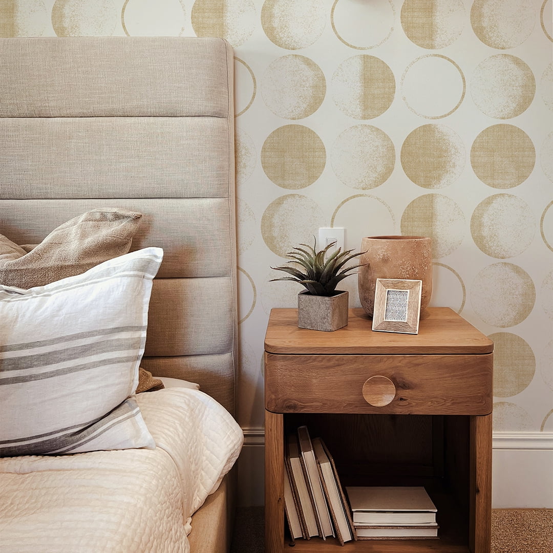 Tempaper Moons Ivory Peel and Stick Wallpaper, 20.5" x 16.5'
