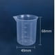 thumbnail image 3 of Para 2 vasos medidores graduados de plástico transparente de 100 ml, vasos de laboratorio, piezas de vidrio y botellas, 3 of 4