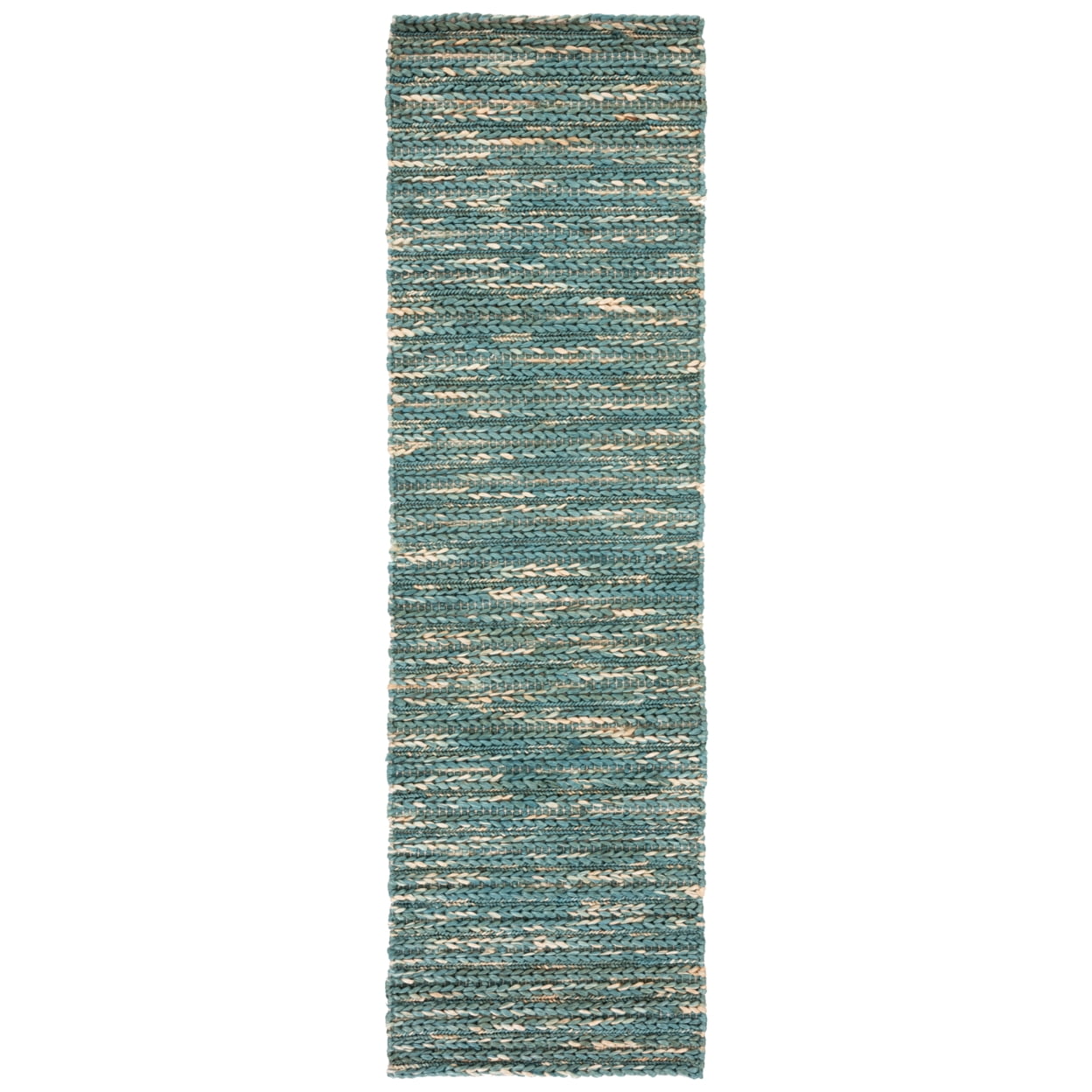 SAFAVIEH Natural Fiber Kaeden Abstract Area Rug, Dark Green/Natural, 4' x 6'