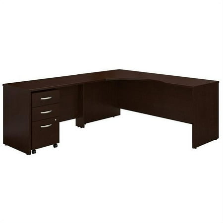 UPC: 0042976052072 | Bush Business Furniture 72 in. Series C Left Handed Corner Desk with 48 in. Return & Mobile File Cabinet – Mocha Cherry