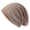 thumbnail image 1 of Women's Spring And Autumn Thin Stripe Breathable Solid Color Pullover Hat, 1 of 2