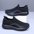 thumbnail image 5 of Pandaie Men's Slip on Loafers Comfortable Walking Dressy Penny Shoes with Arch Support Breathable Mesh Knit Running Tennis Sneakers (Black,7.5), 5 of 6