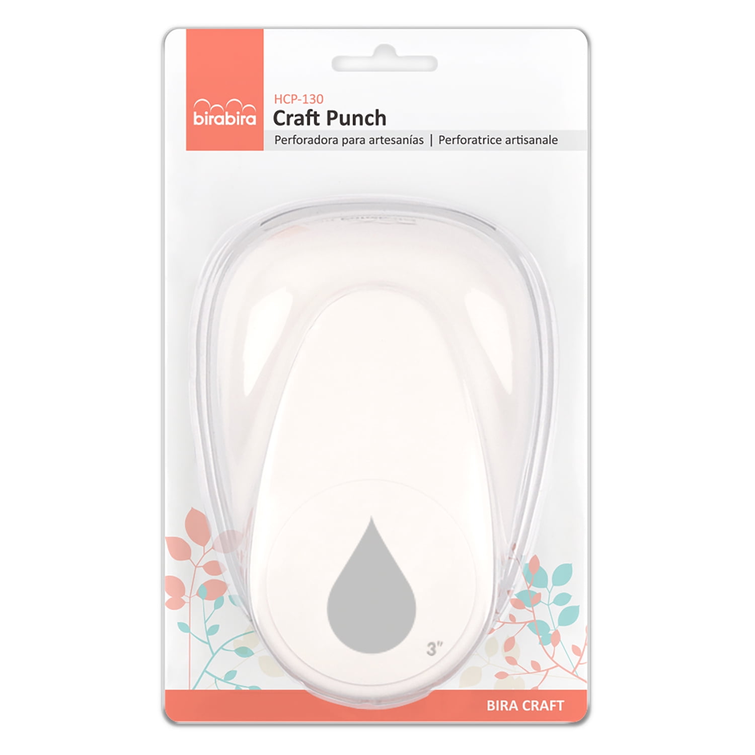 Bira Craft 3 inch Tear Drop Droplets Lever Action Craft Punch for Paper Crafting Scrapbooking