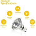 thumbnail image 3 of Gu10 35w Light Bulbs, Gu10 Halogen Light Bulbs, Ac 230v 35w Spot Light Bulb, Gu10 Halogen Light Bulbs 2 Pin 35 Beam Angle 2700k Dimmable Warm White, P, 3 of 5