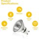 thumbnail image 3 of Gu10 35w Light Bulbs, Gu10 Halogen Light Bulbs, Ac 230v 35w Spot Light Bulb, Gu10 Halogen Light Bulbs 2 Pin 35 Beam Angle 2700k Dimmable Warm White, P, 3 of 5