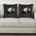 thumbnail image 3 of Set of 2 18x18in Throw Pillow Covers with Unique Animal Design Perfect for Couch Bed or Car Decor, 3 of 8