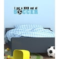 thumbnail image 6 of Kick Out of Soccer Wall Decals Stickers Vinyl Lettering Art Sports Boy Bedroom Decor 2color 23x7-Inch, Black/Ice Blue, 6 of 6