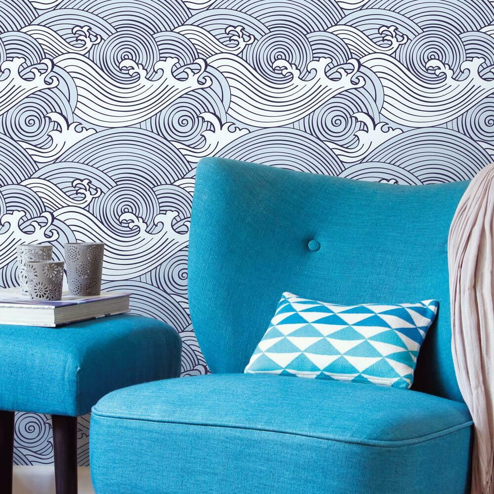 Asian Waves Peel & Stick Wallpaper