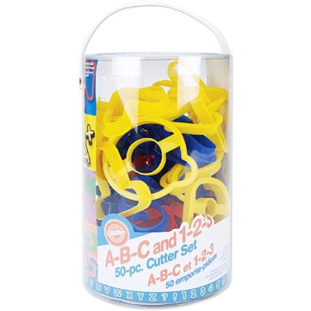 Snowflake Cookie Cutter - Wilton Cookie Cutter Set, ABC & 123, 50 pc.