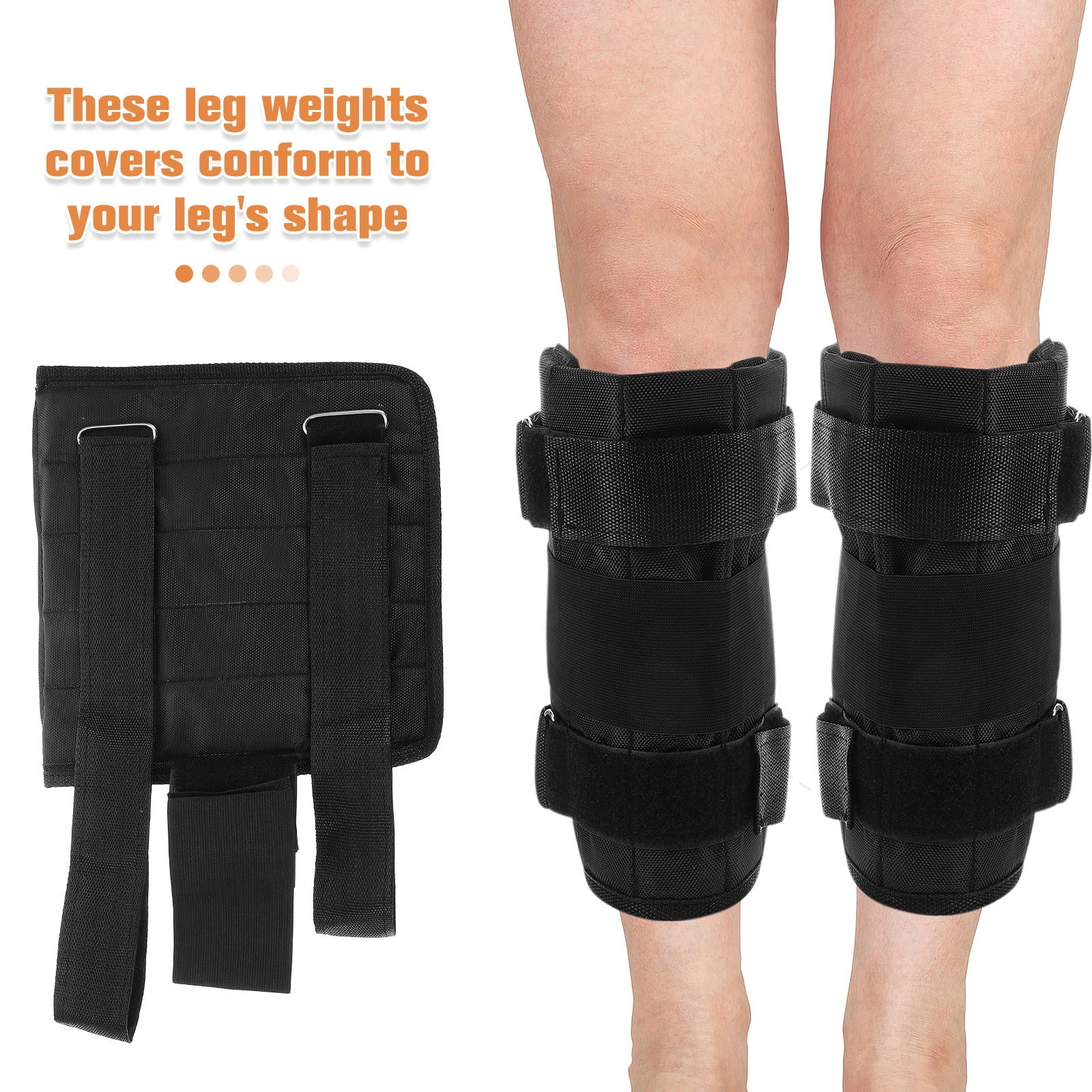 FUTUREORYY Training Ankle Weight Cover Black 1 Pair 11.8X10.6X0.6In