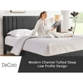 thumbnail image 4 of DeCoro Chicago Modern Lit Plateforme Rembourré Capitonné Format Grand, Gris Foncé, 4 of 11