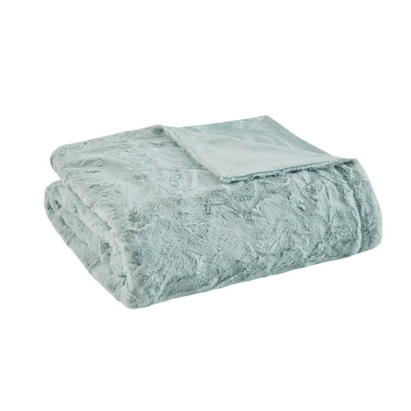 Oversized Faux Mink Throw - Ultra-Soft Reversible Blanket 60"x70" (Improves with Washing)