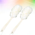thumbnail image 3 of Miangastore 2pcs Long Handle Bath Ball Scrubber Bathing Brush with Hanging String White, 3 of 8