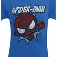 thumbnail image 2 of Spider-Man (Marvel Comcis) Mens T-Shirt - Spidey Kawaii Swing Under Name (Large), 2 of 3