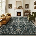 thumbnail image 2 of CHITOOMA 9'x12' Boho Area Rugs for Living Room, Machine Washable Floral Area Rug with Non-Slip Backing, Stain Resistant Non-Shed Carpet for Bedroom, Dining Room, Dorm, Office, 2 of 9