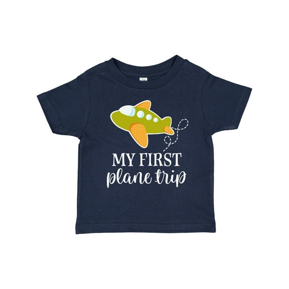 Inktastic My First Plane Trip Airplane Travel Boys or Girls Toddler T-Shirt
