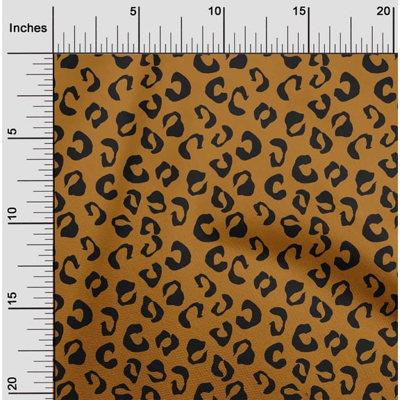 oneOone Cotton Cambric Rust Brown Fabric Animal Skin Dress Material Fabric Print Fabric By The Yard 42 Inch Wide-GNW