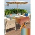 thumbnail image 5 of Outdoor Tablecloth with Umbrella Hole for Patio/Picnic/Party/Camping, Orange Yellow Green Ombre Waterproof Table Cloth Rectangle Table Cover Washable, Modern Art Aesthetics Abstract (54"x 80"), 5 of 8