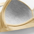 thumbnail image 3 of SMihono Push Up Bras for Women No Underwire Padded High Support Bra Adjustable Gathered Lingerie Breathable Lift Underwear Beige L, 3 of 4