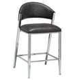 thumbnail image 2 of Hillsdale Molina 26 Metal Contemporary Counter Stool in Chrome/Gray, 2 of 8