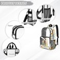thumbnail image 6 of Xoenoiee Giraffe Flower Print Clear Backpack for Girls, Large Capacity School Backpack PVC Bookbag Heavy Duty Bookbag Lightweight Casual Daypack with Adjustable Strap for Travel Hiking School, 6 of 7