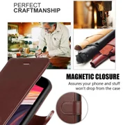 Starshop Motorola G 2026 Case Phone Cover Wallet Pouch Case With Glass Screen - Brown