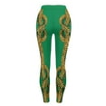 thumbnail image 4 of Women's Holiday Leggings High Waisted Graphic Printed Green Yoga Sports St. Patrick's Day Stretch Tight Fit Pants (L, Green #E), 4 of 8
