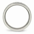 thumbnail image 2 of Grey Titanium Ring Band Wedding Cubic Zirconia CZ Polished with, 2 of 6